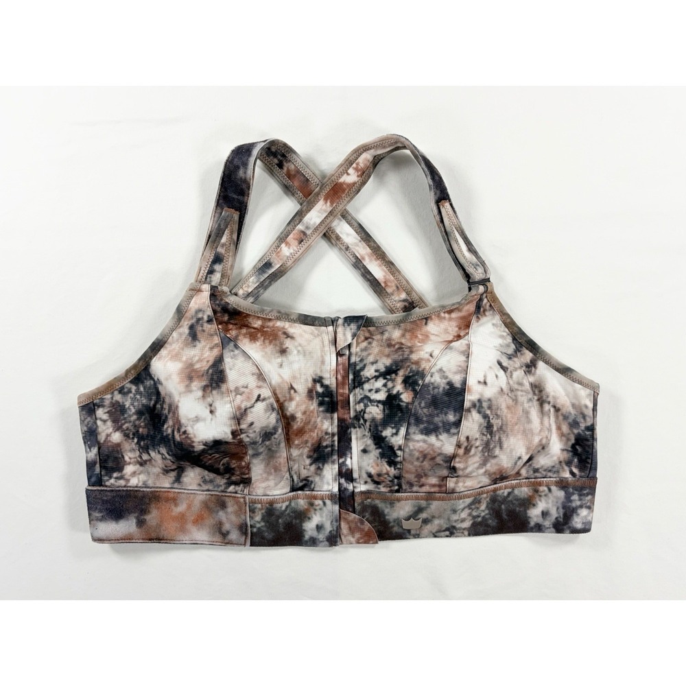 NEW SHEFIT Ultimate Sports Bra High Impact Tie‎ Dye Earthy Brown 2XL 2Luxe NWOT